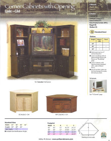 corner cabinets with openings