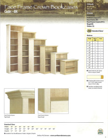 face frame crown bookcases