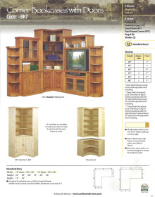 corner bookcases with doors