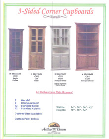 3 sided corner cabinets